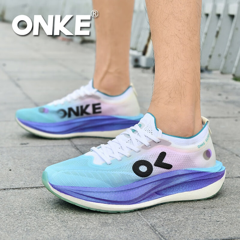 ONKE新款运动鞋女鞋春季透气轻便网面防滑减震健身休闲运动跑步鞋男 紫霄 男女款 41
