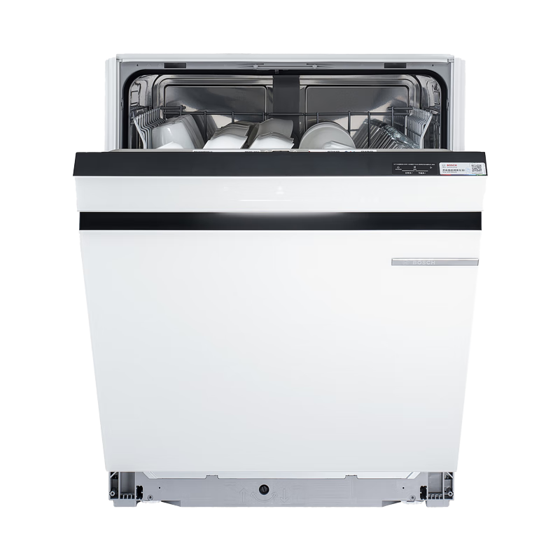 博世（BOSCH）小虎鯨嵌入式洗碗機 家用15+2套大容量 智能開(kāi)門(mén)速干 母嬰級除菌消毒 甲流病毒消殺 【白色款】SJU4EKW88C