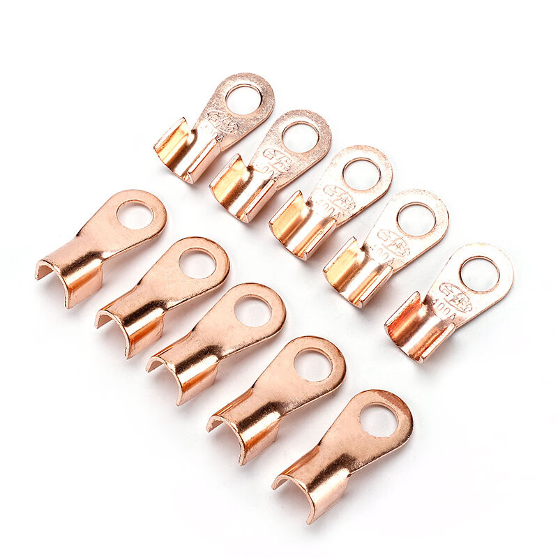 伊莱科(elecall)ot-300a ot系列端子头 开口紫铜接线端子 铜裸端子铜