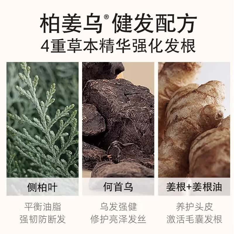 海瑟薇生姜洗发水控油去屑强韧柔顺氨基酸膏护发素套装蓬松男女士 生姜健发洗发水(柔顺丝滑) 460ml*1瓶