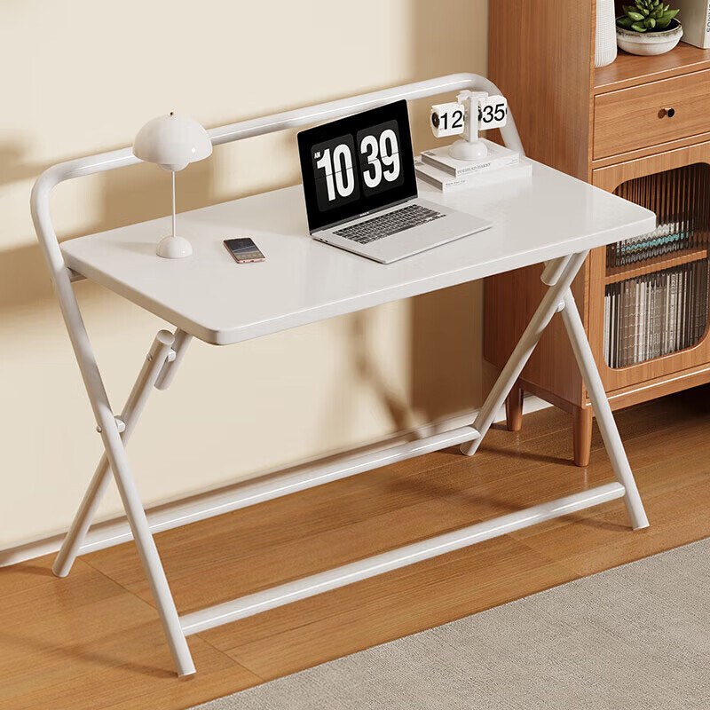舒客藝家折疊電腦桌子家用學(xué)習(xí)書桌臥室寫字辦公簡易小桌子 60*40單層白色【可折疊】
