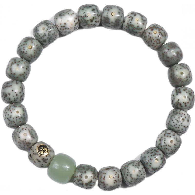 木醉星月菩提手串男女海南毛感原靈玉料設計文玩盤(pán)玩手串 【潤靈】毛感靈玉料10*9MM和田玉 10mm