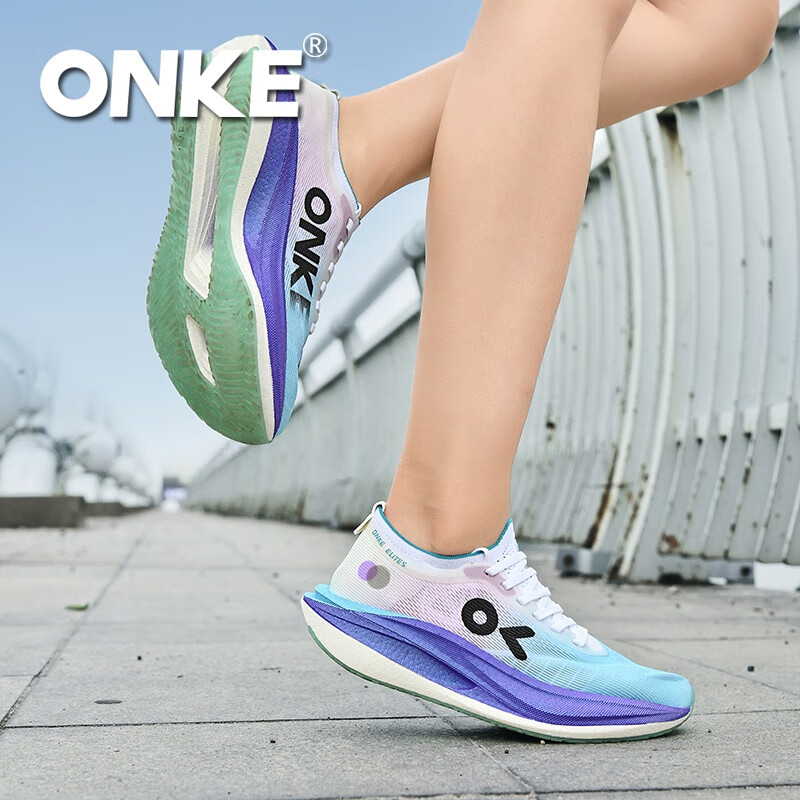 ONKE新款运动鞋女鞋春季透气轻便网面防滑减震健身休闲运动跑步鞋男 紫霄 男女款 41