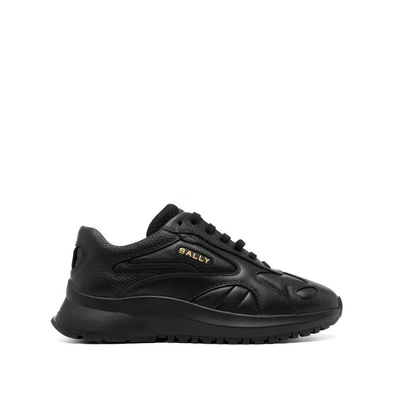 巴利（BALLY）高帮真皮混纺休闲运动鞋男防水耐磨商务百搭配色 sneakers BLACK 42