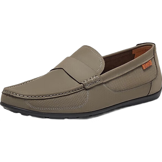 圣伽步(SKAP)休閑皮鞋男士透氣一腳蹬樂(lè )福豆豆鞋