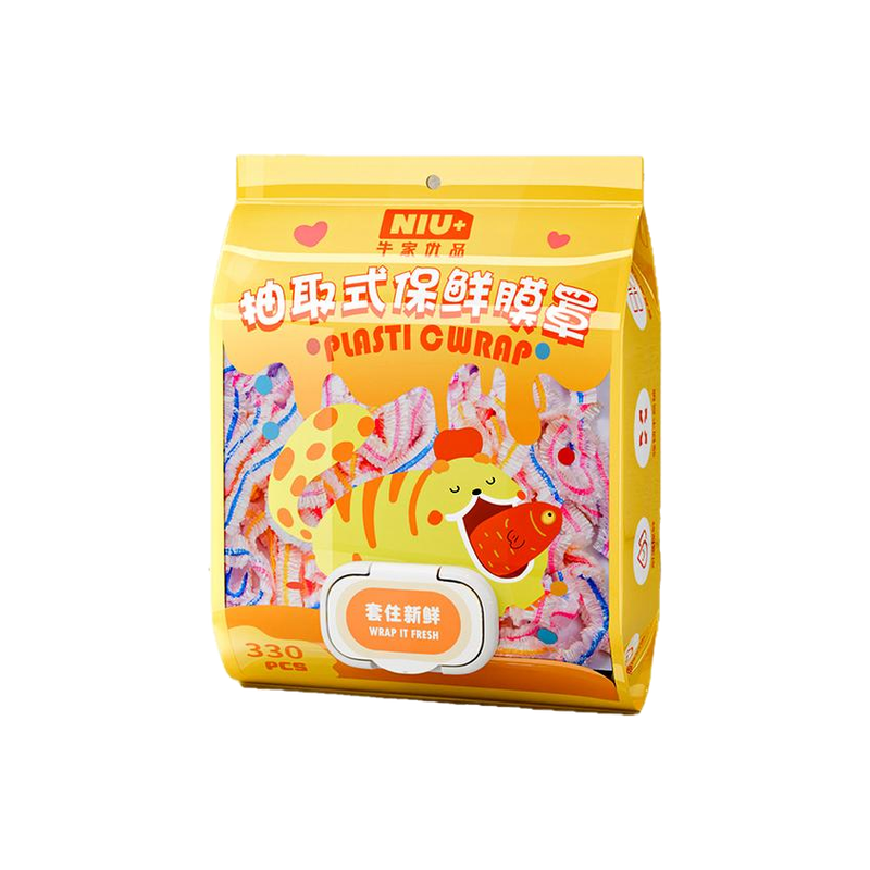 牛家优品 食品级保鲜膜套*330只 大小碗通用加厚松紧口一次性厨房保鲜袋罩