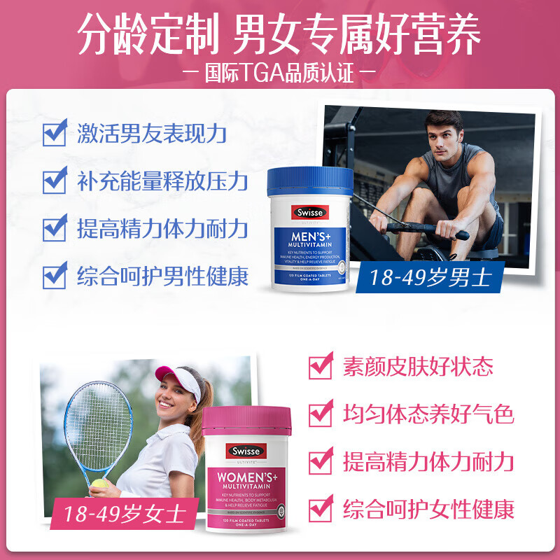 Swisse【联盟专享】Swisse 女士复合维生素片120片/瓶 维生素C葡萄籽 女士复合维生素120粒