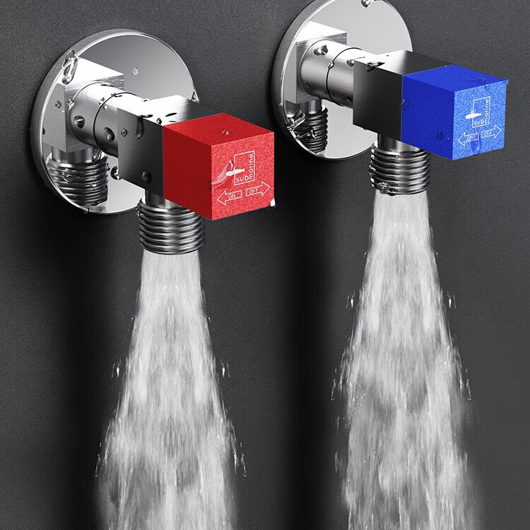 潜水艇冷热三角阀热水器球阀八字阀门开关家用马桶止水阀全铜加厚 冷水球阀(单只)