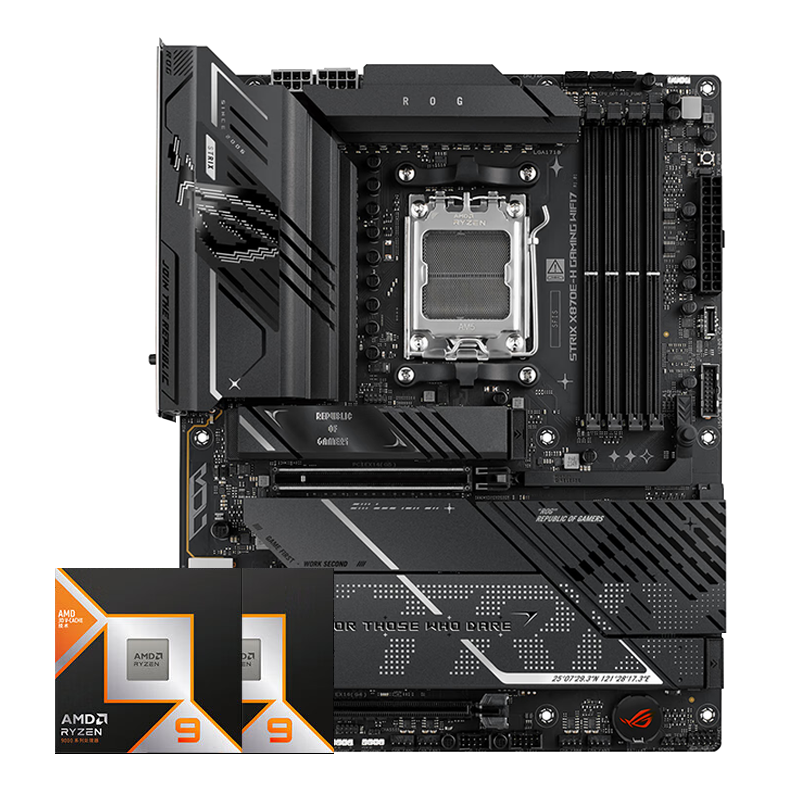 ��˶ ROG X870E-H GAMING WIFI7 ���� �� AMD R7 9800X3D ɢƬ 5474Ԫ(������)