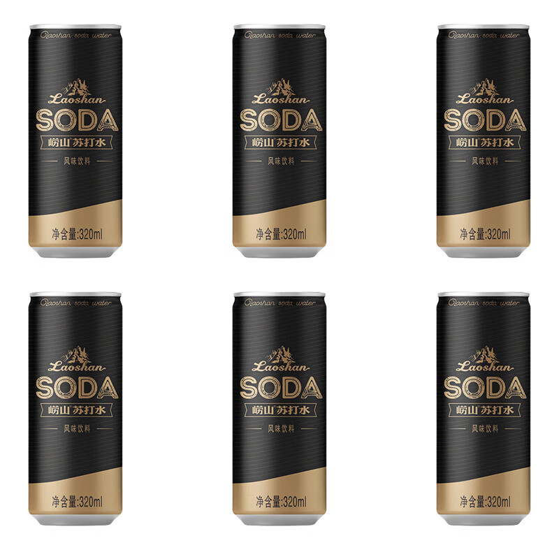 崂山青岛崂山苏打水320ml碱性0脂矿泉水风味饮品原味饮料25年日期整箱