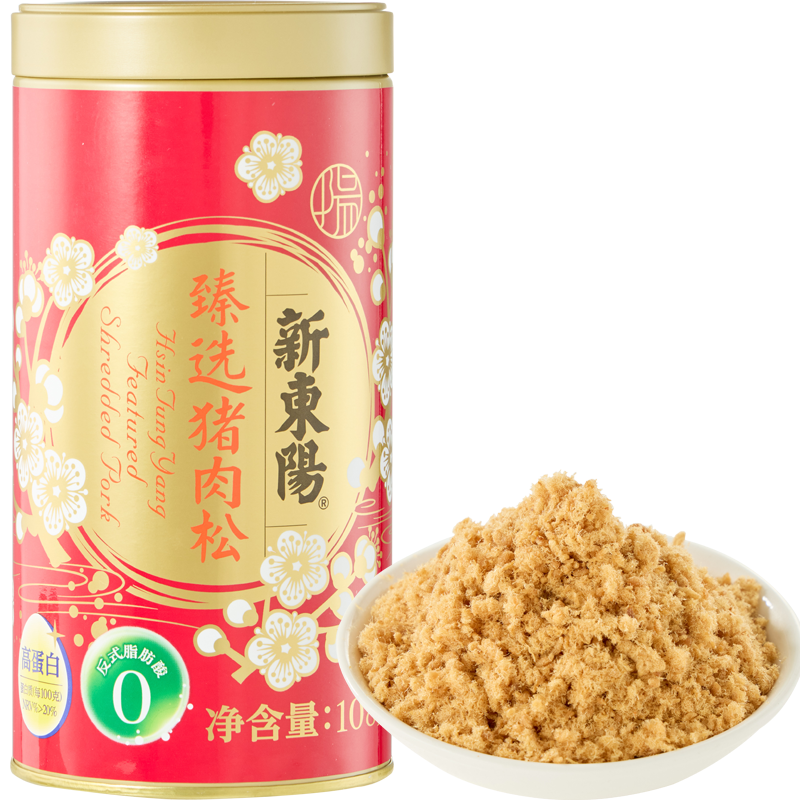 新東陽臻選豬肉松108g/罐高端送禮無豆粉上海味道豬后腿肉香酥無添加劑