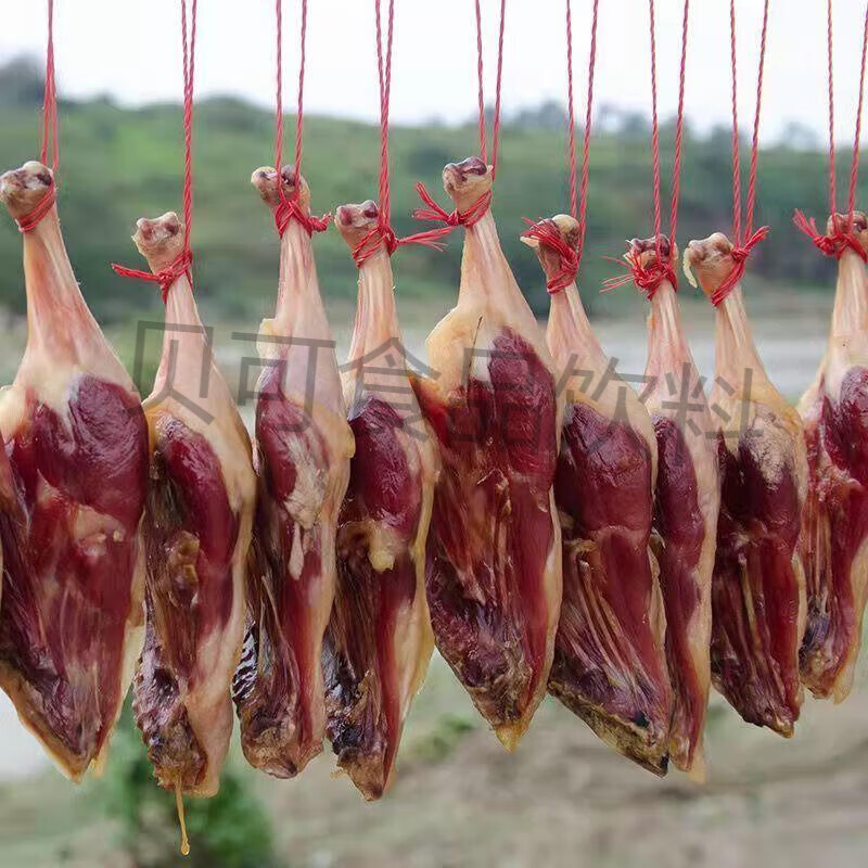 食懷風干臘鴨腿江西特產臘肉板鴨 農家手工自制咸鴨腿咸肉 煙熏臘鴨腿 10只 風干咸香臘鴨腿