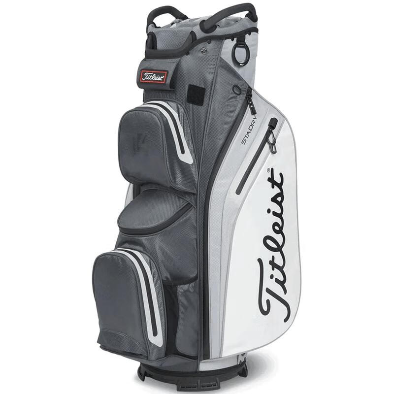 Titleist中性高爾夫球包StaDry高爾夫球桿包Cart  StaDry防水高爾夫裝備外 Charcoal/Grey/White