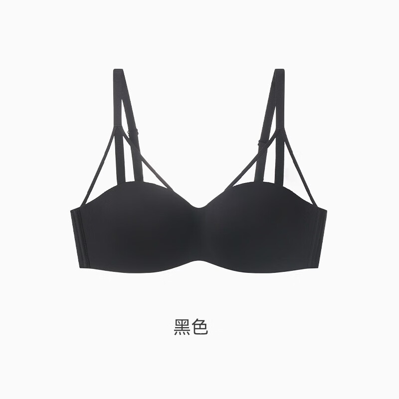 猫人运动内衣女小胸聚拢夏季薄款无痕美背舒适软支撑无钢圈性感文胸罩 黑色 (单件装) XL (建议115-130斤)