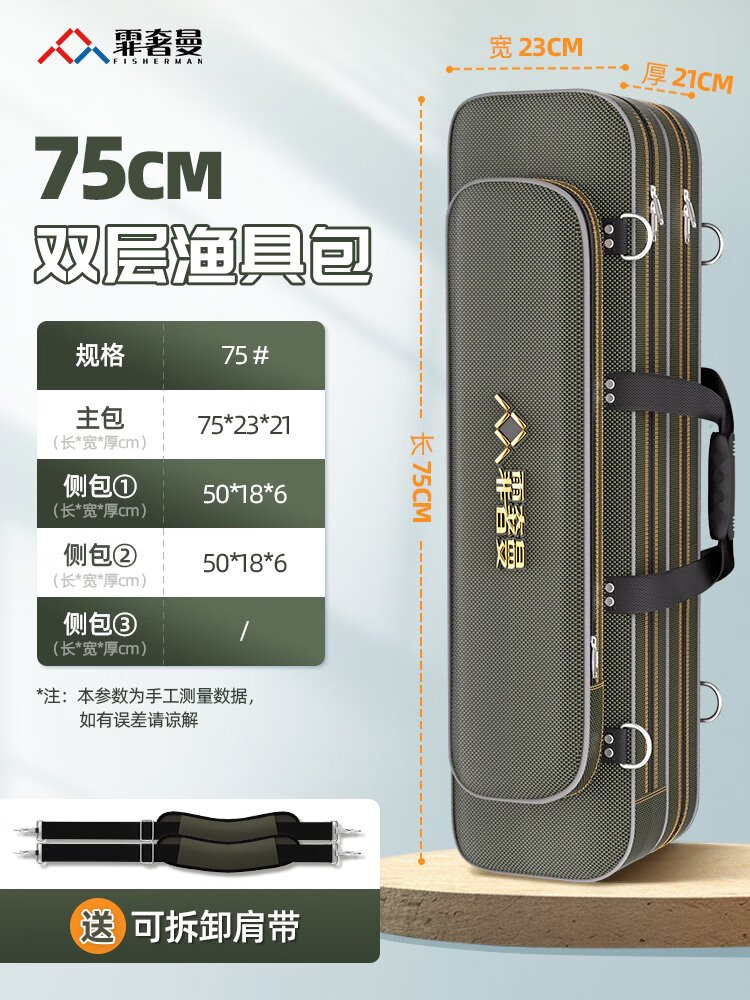 魚竿包桿包漁具包釣魚收納包魚具包傘包魚桿包輕便型海竿包釣竿包 加粗大麻紋復(fù)合牛津布75#雙層鋼