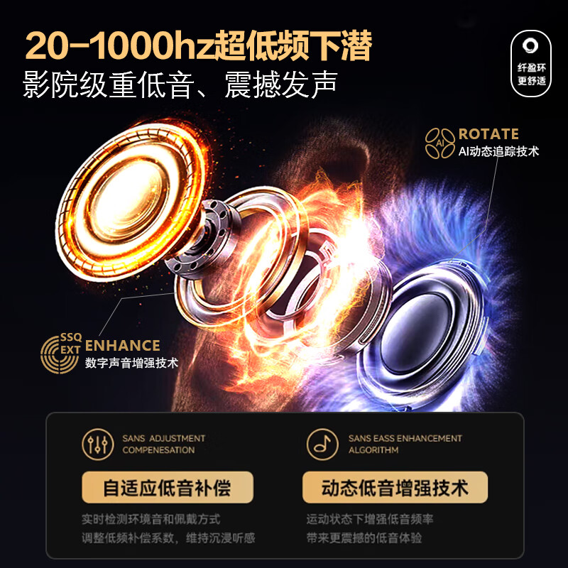 HTC【蓝牙6.0丨空间音效3.0】蓝牙耳机挂耳式无线骨传导概念耳夹运动跑步高音质降噪超长续航大电量 太空银【蓝牙6.0+UFT定向传音】