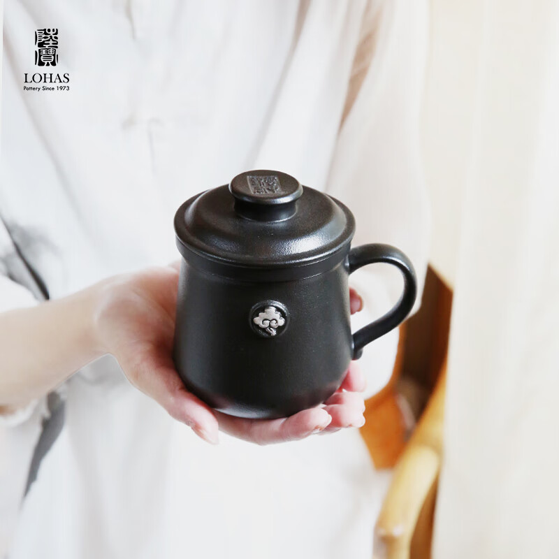 陆宝泡茶杯带过滤马克杯子水杯铂金办公杯可定制礼盒装 云中锦书盖杯