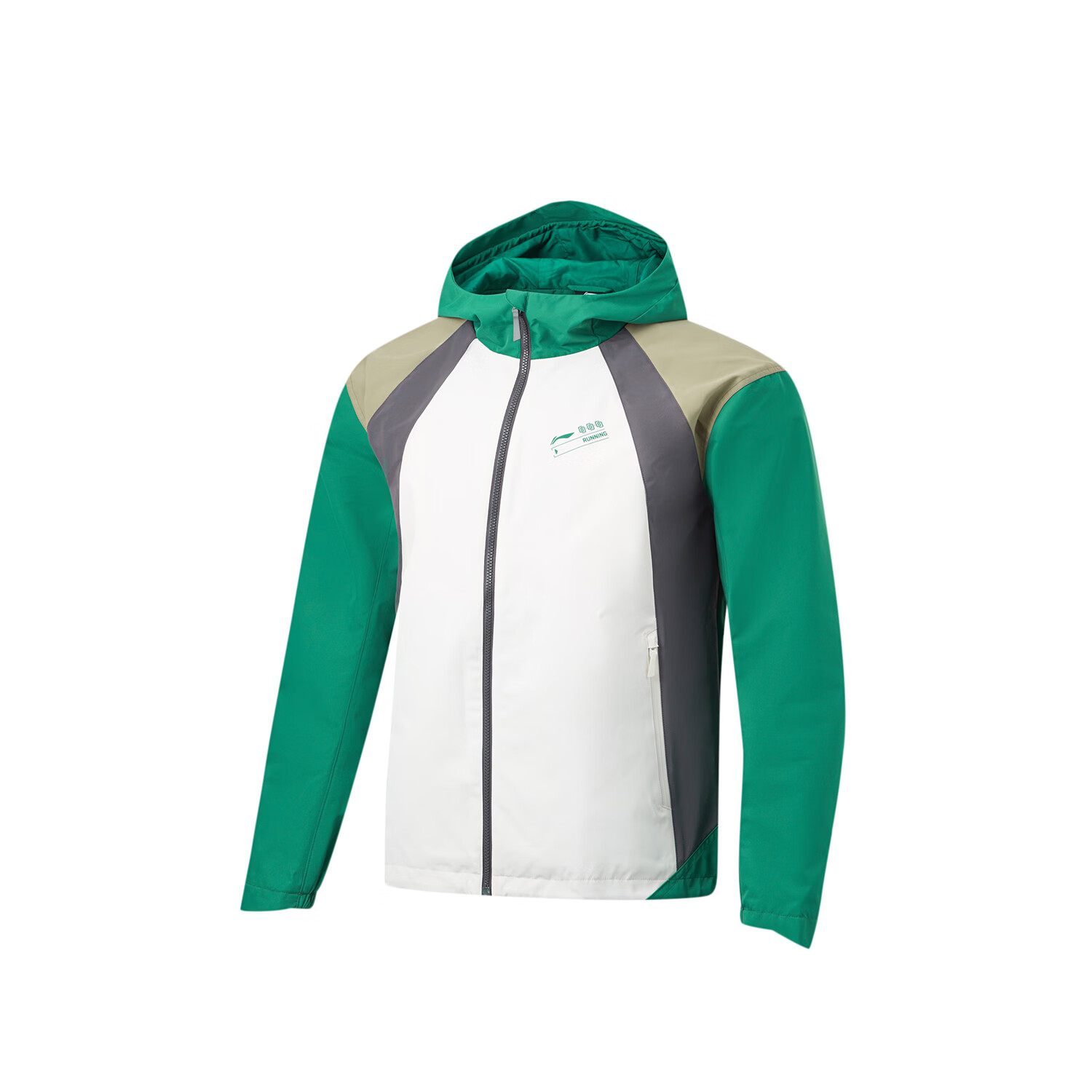 李宁运动风衣 | 春秋季新款开衫长袖连帽拼接外套户外运动服男款 云雾