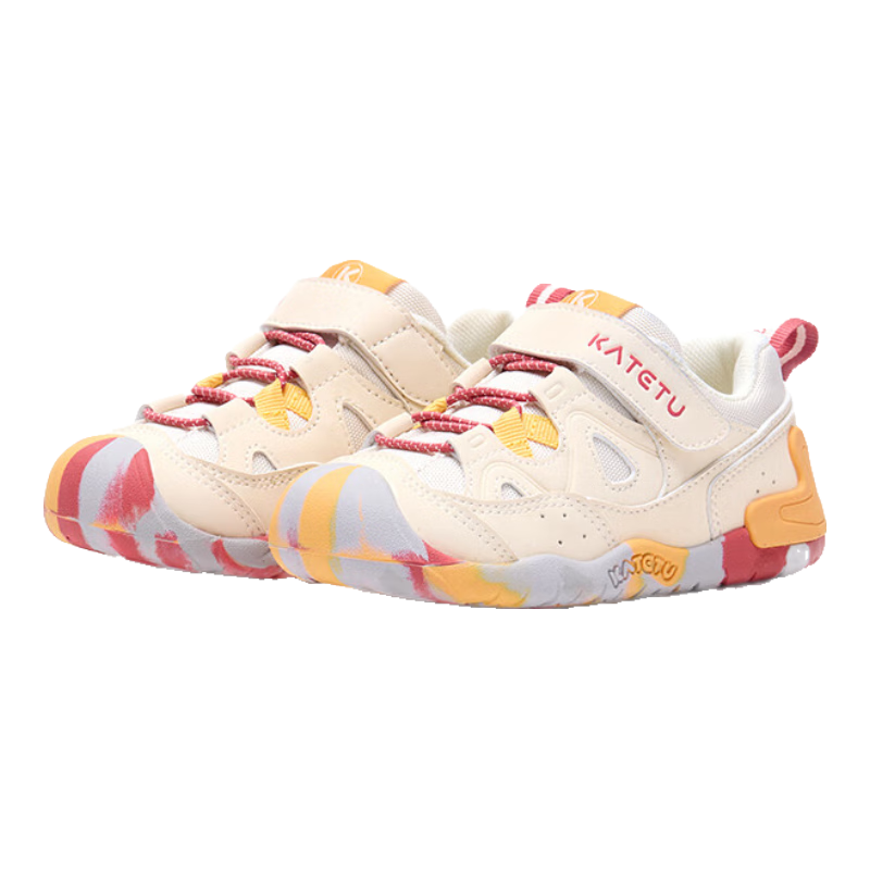 卡特兔寶寶學(xué)步鞋2025秋新小k盾機(jī)能鞋1-3歲戶外童鞋軟底防滑嬰幼兒穩(wěn)步 米白黃 21 內(nèi)長約13.5cm腳長約12.5-13.0