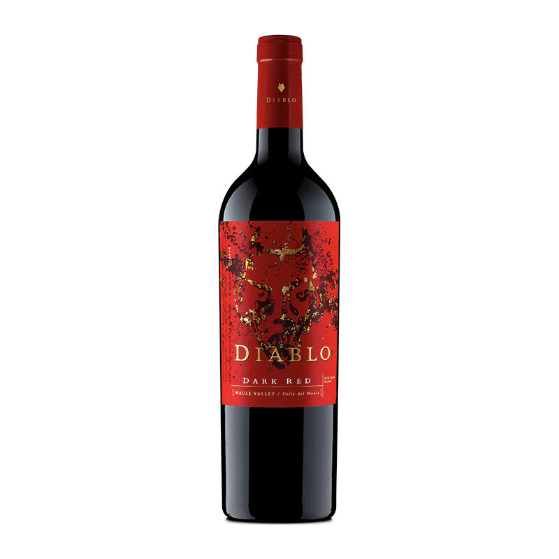 Concha y Toro干露智利原瓶进口红酒魔神深红诱惑红葡萄酒750ml 干露深红诱惑干红750ml*1