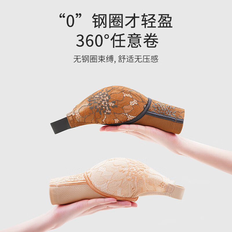 爱戴院线级调整型聚拢显大内衣女马甲收腹薄款透气无钢圈收副乳文胸 奶杏色 75B