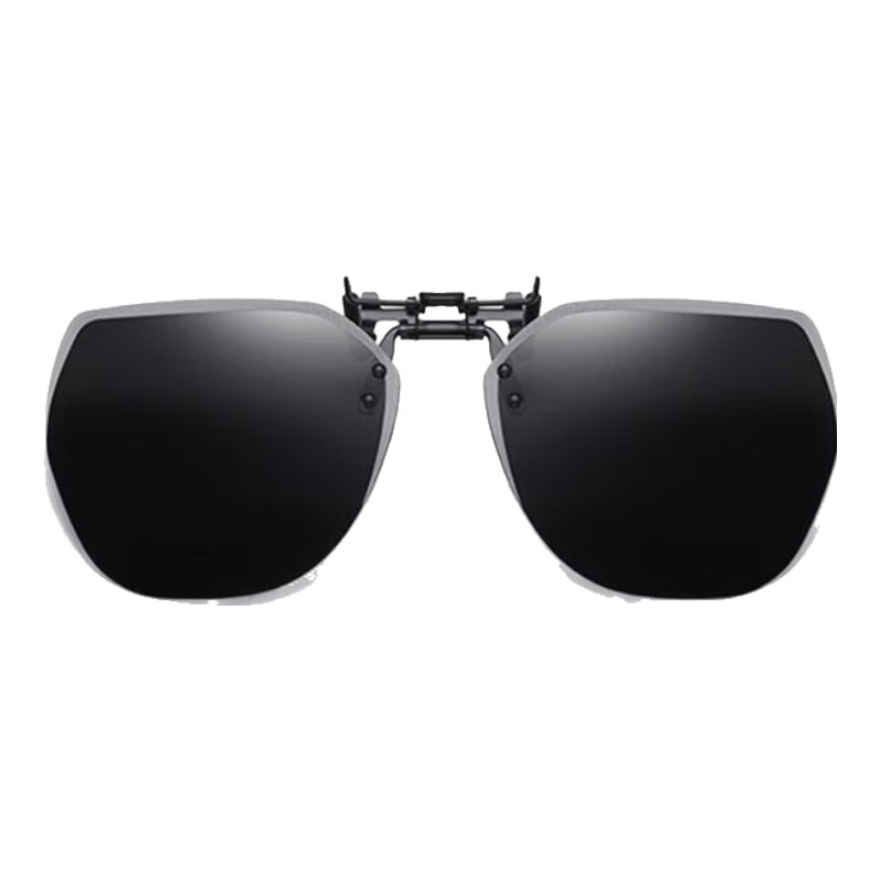 AHT墨鏡夾片超輕偏光太陽鏡夾片近視駕駛鏡司機(jī)鏡男士釣魚開車偏光鏡 B9005C11黑灰【需配合近視眼鏡】