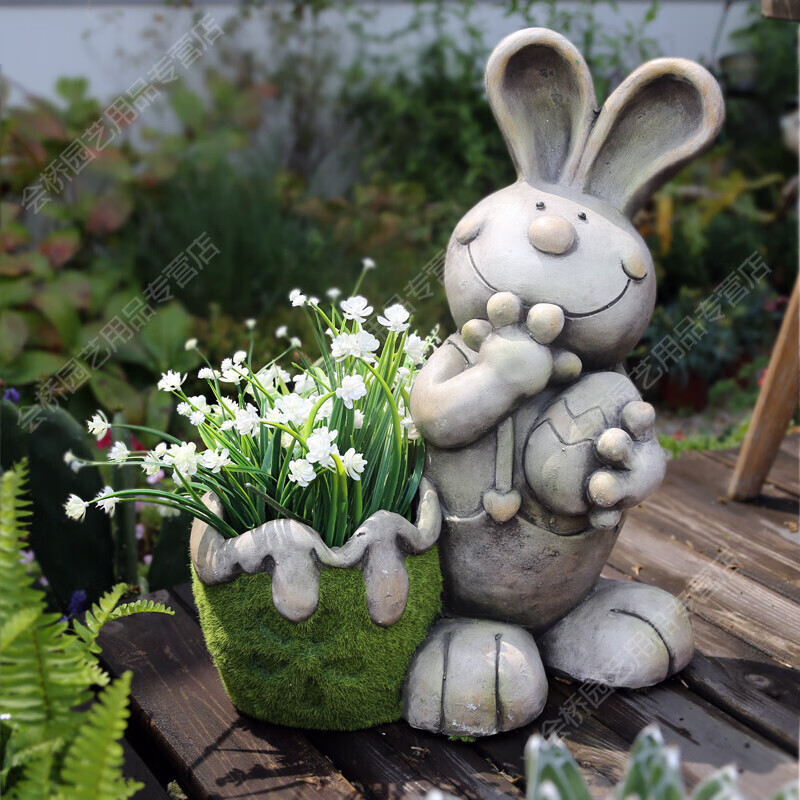 奔新农动物造型花盆可爱兔子花盆多肉阳台布置大号卡通小动物创意造型