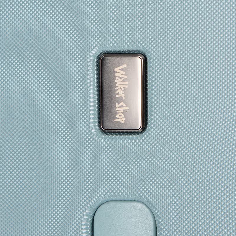 Walker Shop品牌拉链行李箱男女新款可登机商务出差密码轻便拉杆旅行箱子 黑色 20英寸 【可登机】