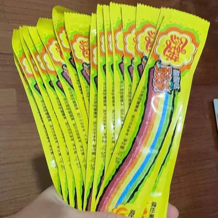 阿尔卑斯酸条糖棒棒糖长条彩虹糖软糖儿童糖果零食 酸条软糖*16条