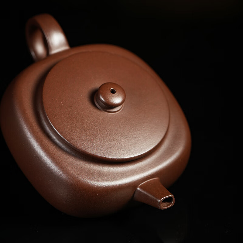 紫来顺宜兴名家精品手制周盘壶原矿紫泥紫砂壶正品高档送领导茶壶礼物 【方圆之间】紫泥周盘壶 180ml