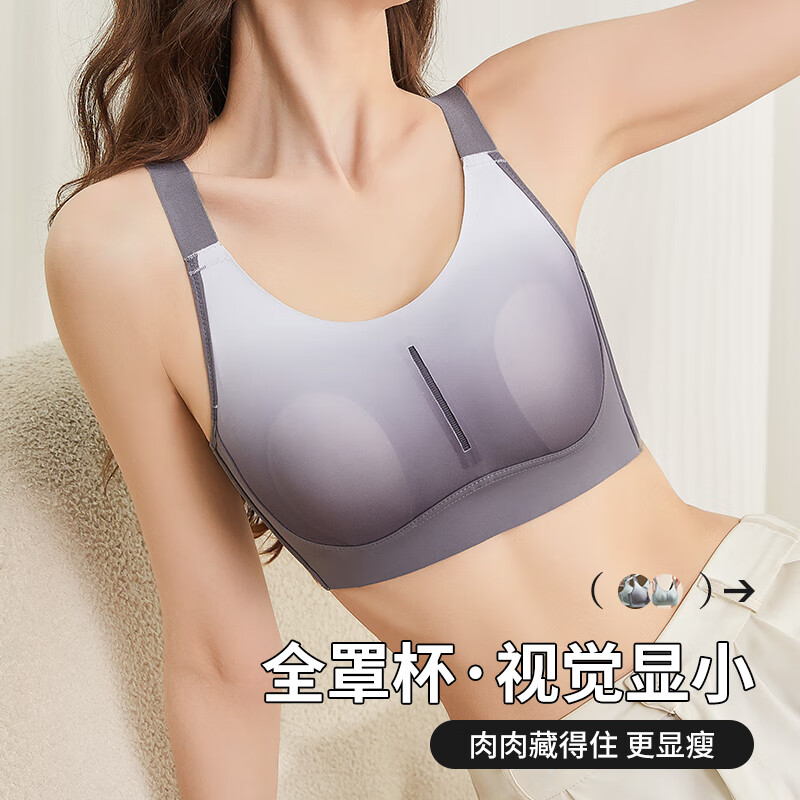 都市丽人女士内衣胸罩薄款文胸2025年新款内衣女大胸显小聚拢防下垂胸罩 粉底液内衣胸罩薄款文胸-晚香肤 XL (推荐尺码:38/85 BCD通杯)
