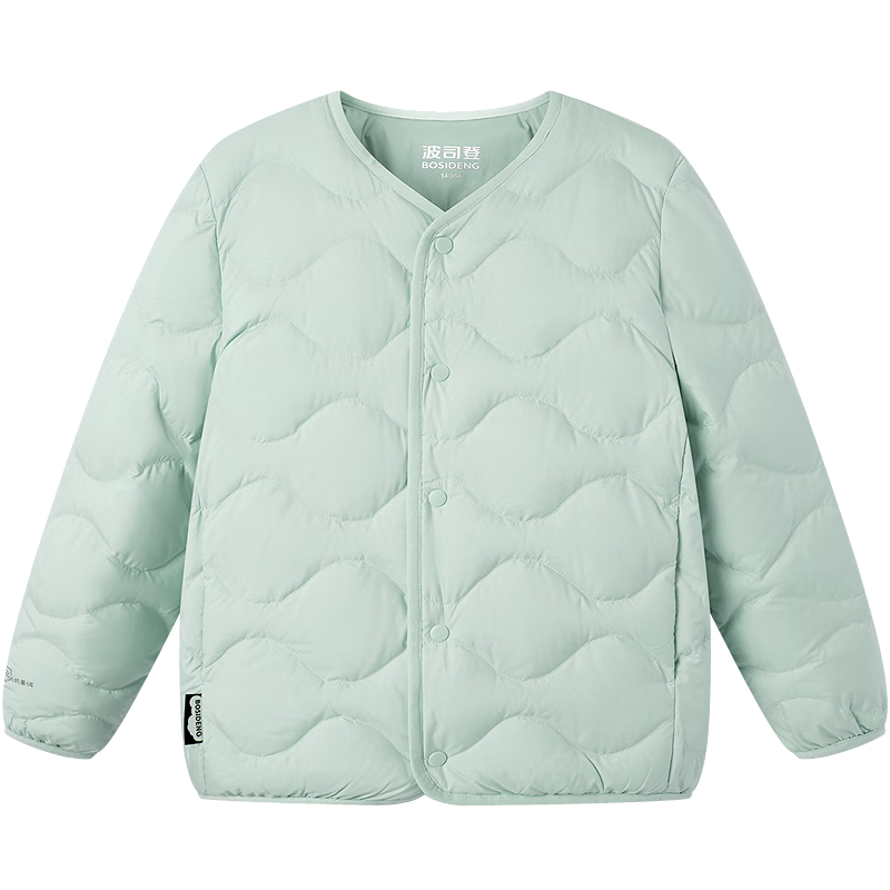 波司登（BOSIDENG）【165可选】春秋儿童鸭绒羽绒服保暖外套薄款中性男女短款 奶糖棕7649巴恩风 165 /84A 约 155-165cm 54kg