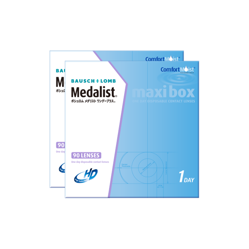 BAUSCH+LOMB ��ʿ��Medalist͸�����������۾�����90Ƭ/��*2ˮ������Яˮ��ٷ���Ʒ 400��