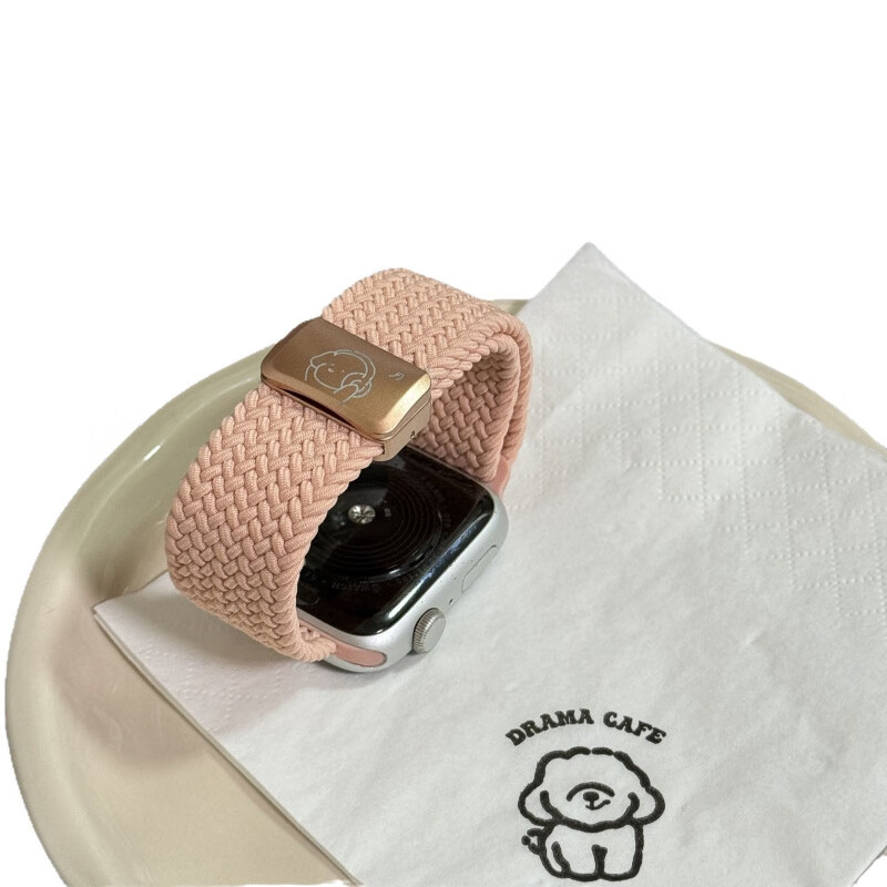 适用苹果手表编织s10表带磁吸iwatch9运动腕带apple watch ultra2 灰色 适用ultra1/2 49mm