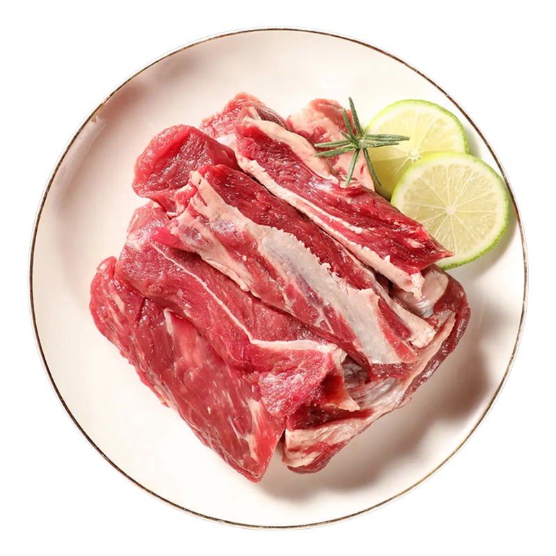 惊鲜国产贵州高山黄牛原切牛肋条 2斤 冷冻牛肉火锅食材 源头直发