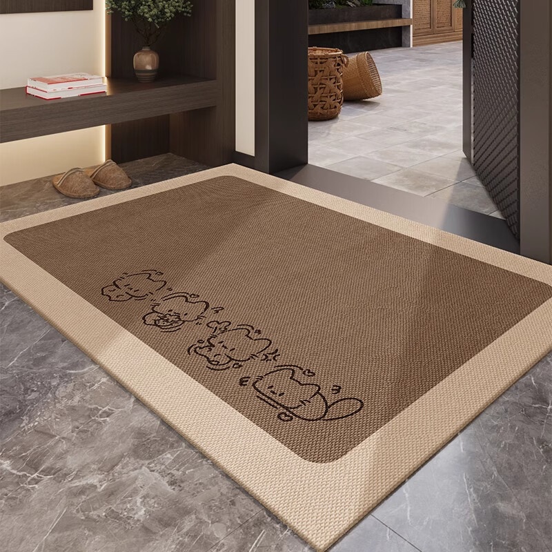 季象入户门地垫卡通进户门防滑垫可裁剪大门口脚垫子家用免洗玄关门垫 QR-Y巴拉卡卡A 60x90cm