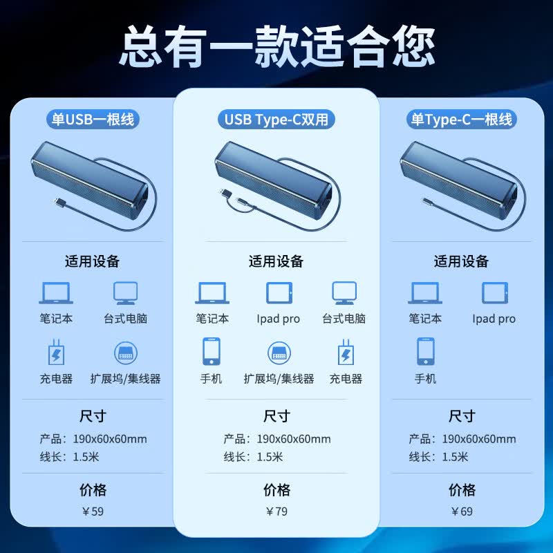 赛达电脑音响音箱台式机笔记本手机通用高音质家用USB一线通外接口立体环绕迷你低音炮小型喇叭 一线通黑【USB直插音箱】