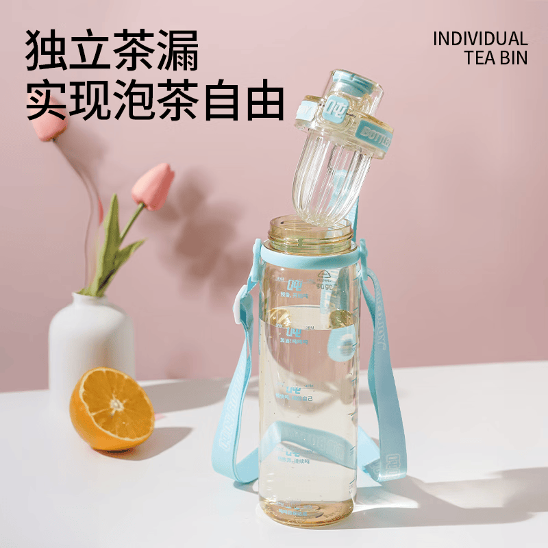吨吨细吨吨ppsu106水杯王一博代言奶瓶级便携学生杯子大容量吨吨桶 0.75L香草绿ppsu(送茶漏+背带+手提绳+吸管刷)