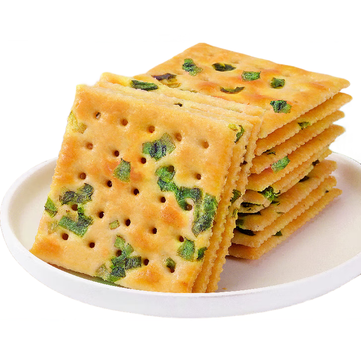 泓一 香蔥梳打餅干休閑零食小吃餅干糕點下午茶點心 買16包送16包發(fā)整箱1kg