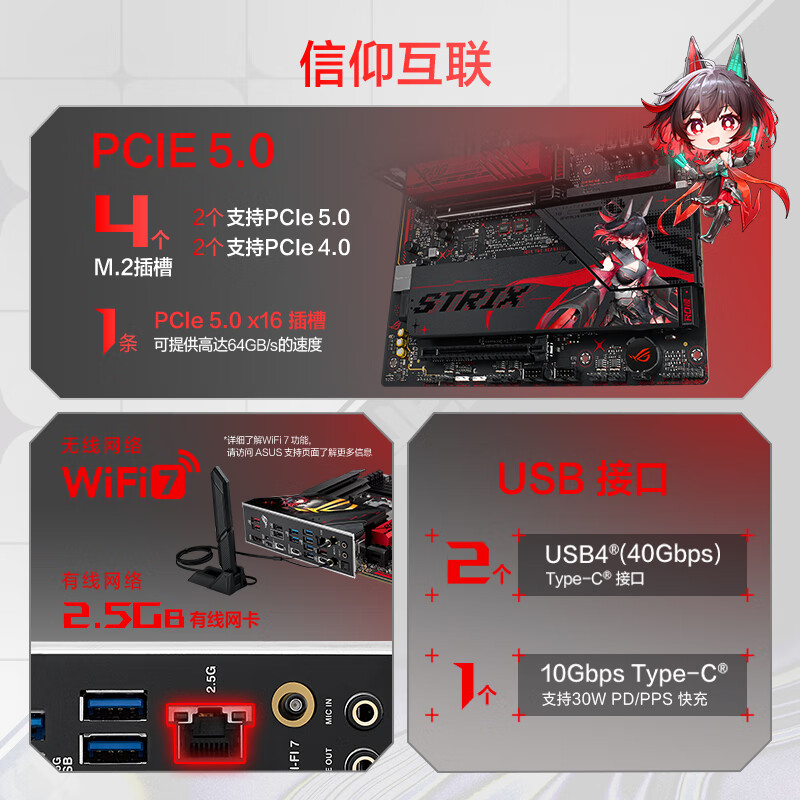 华硕 ROG STRIX X870-H GAMING WIFI7 S RO姬 图 6