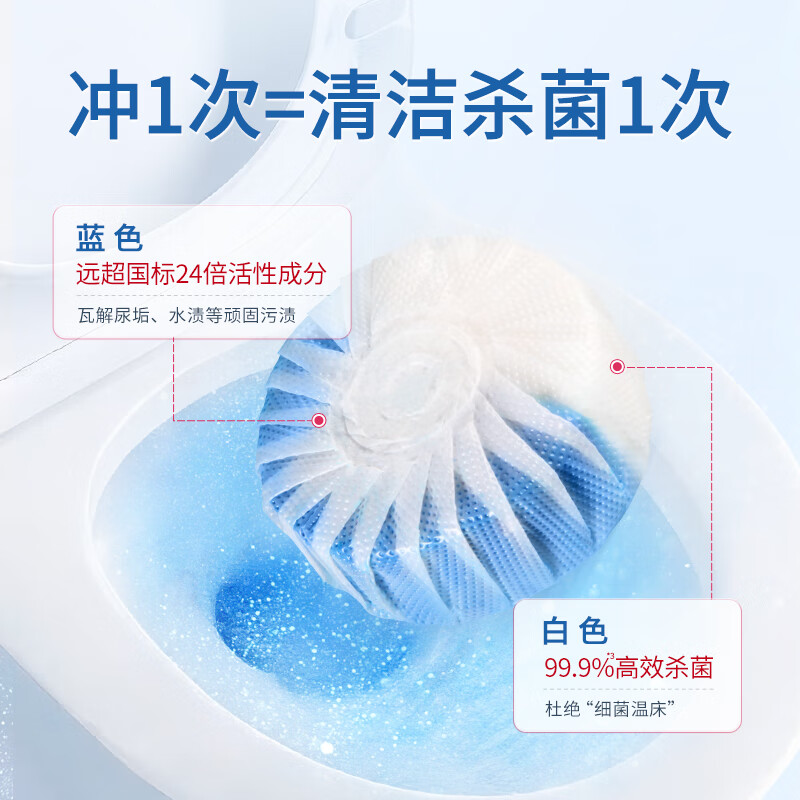 蔬果园香氛洁厕宝 马桶洁厕块清洁块 强力去污去尿碱除臭留香厕所蓝泡泡 【63%选择】洁厕宝4块*3盒