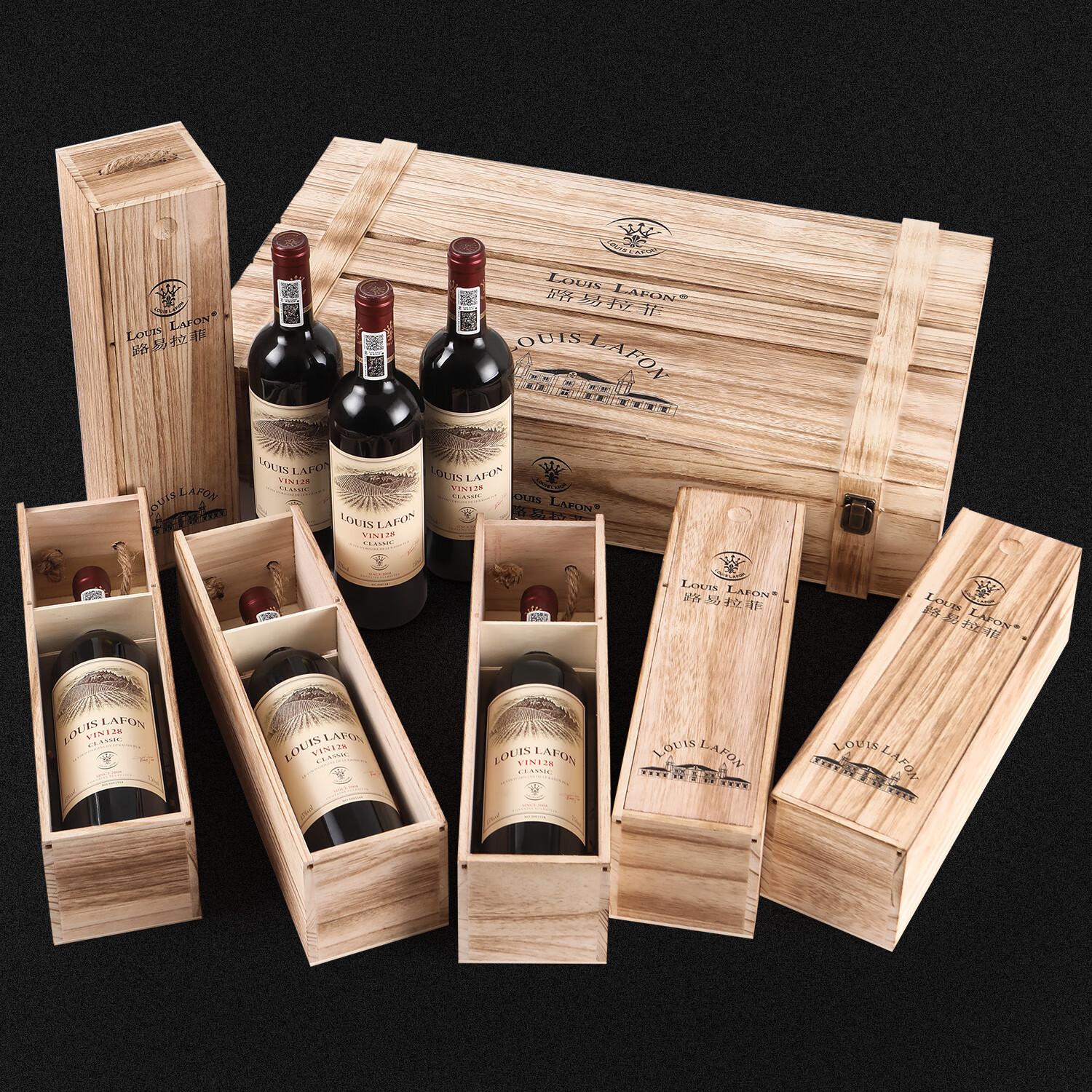 路易拉菲(LOUIS LAFON)法国原酒进口红酒整箱赤霞珠VIN128干红葡萄酒750ml*6七夕送礼盒 京东折扣/优惠券