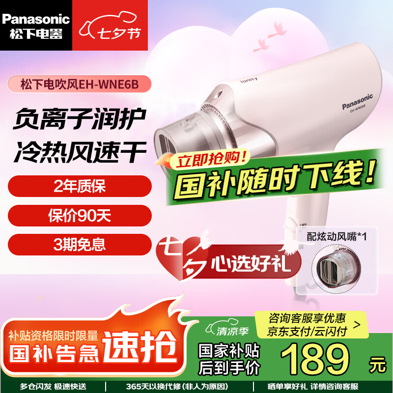 Panasonic/���� WNE6B �����ӻ����紵�� 1700W ��ɫ