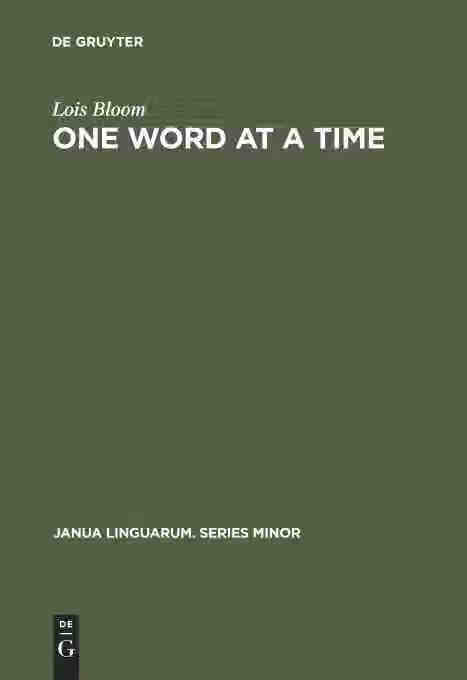 预订 one word at a time: the use of single word utterances