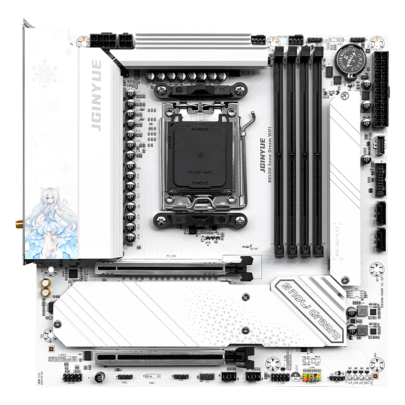 精粤 B850M SNOW DREAM WIFI6E DDR5 图 3