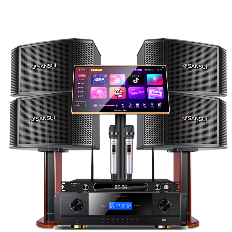 山水(SANSUI)M11家庭ktv音響套裝 家庭影院ktv點(diǎn)歌機(jī)一體機(jī) 智能卡拉ok音響家用專業(yè)功放卡包K歌音箱低音炮全套