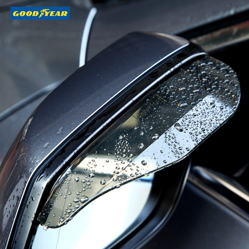 固特异（Goodyear） 汽车雨眉晴雨挡后视镜通用款雨挡  GY-2145 透明款偏蓝（对装）