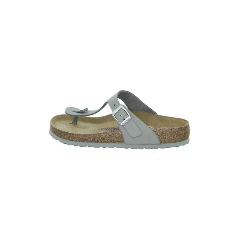 BIRKENSTOCK男士真皮涼拖搭扣防滑平底人字拖淺灰色商務(wù)休閑鞋 dove gray 37