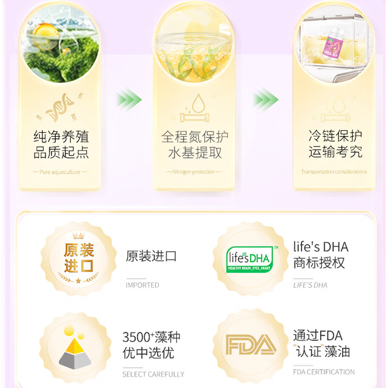 乐佳善优dha孕妇藻油孕期哺乳期dha藻油45粒装帝斯曼life'sDHA 钻石奖 45粒*1盒 【基础装】
