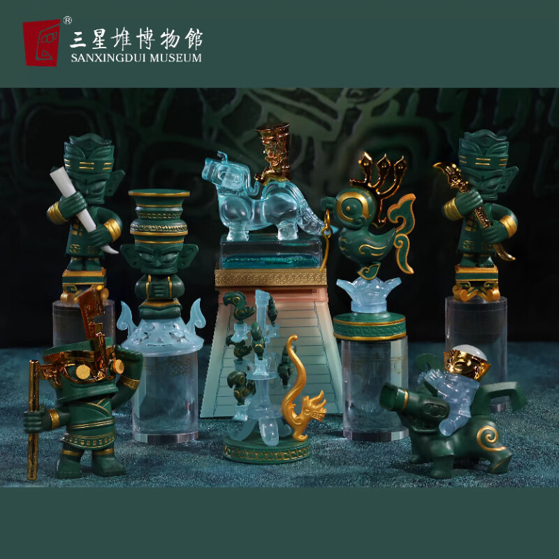 三星堆博物馆文创周边古蜀之光考古盲盒手办摆件纪念品伴手礼生日礼物纪念品 古蜀之光盲盒（六盒装）